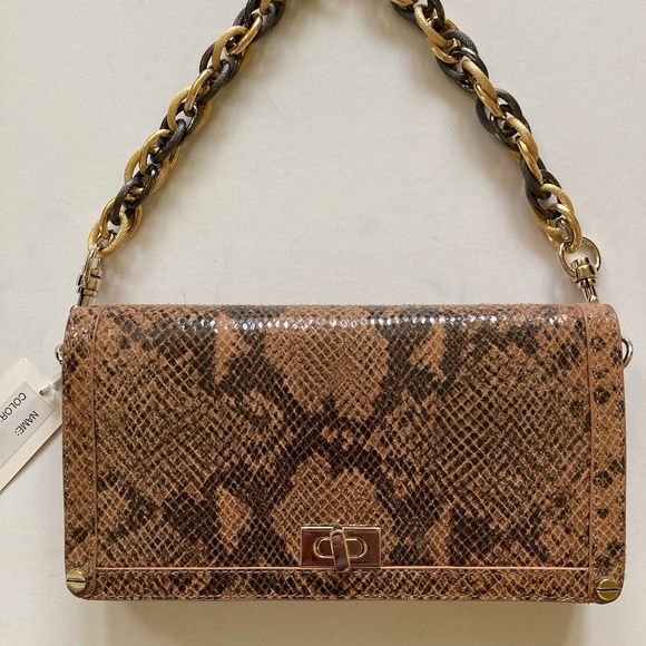 Alexis Hudson Lucy Crossbody Handbag/Amber Snake//NEW/$325 RETAIL! - Picture 5 of 12